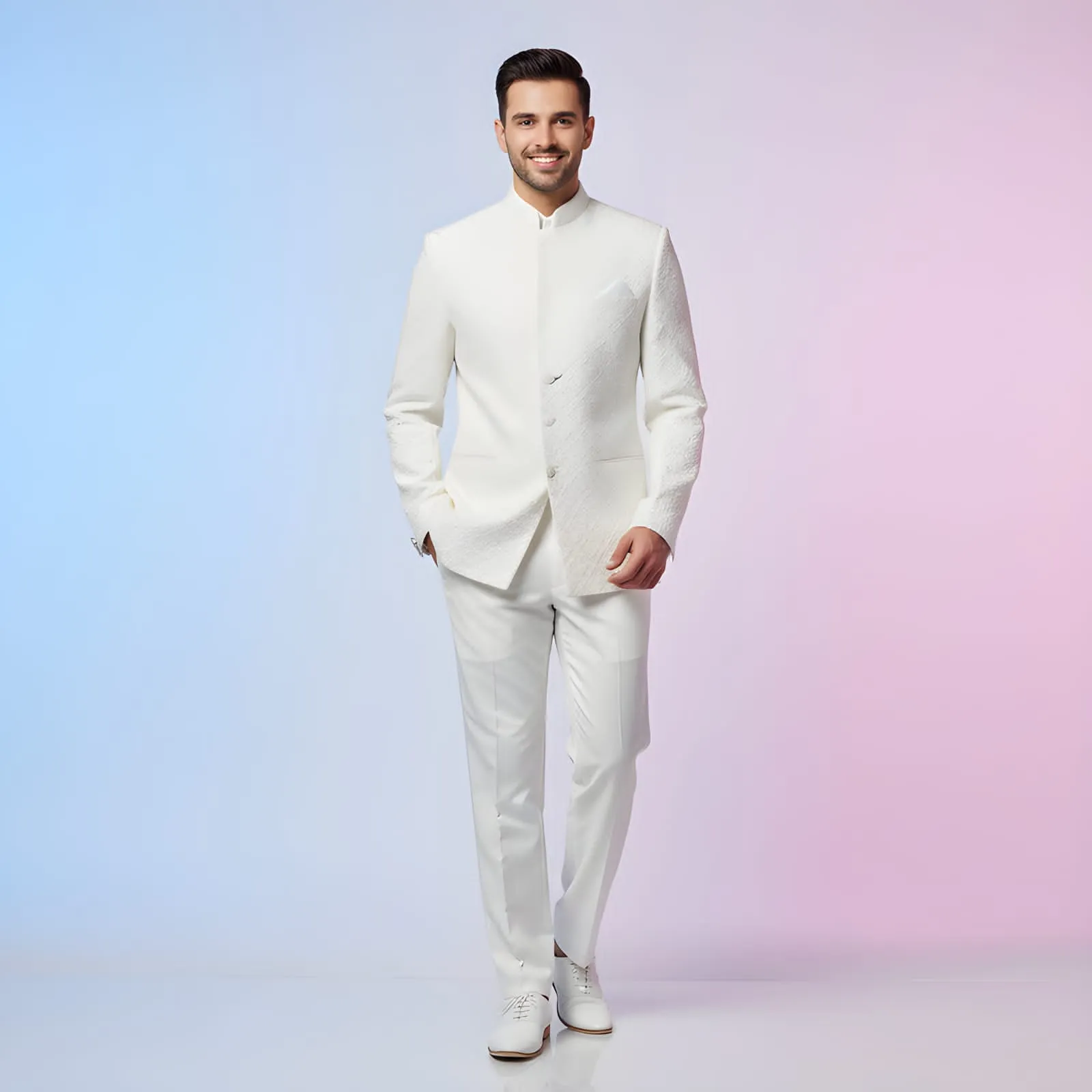 2-WHITE COAT PANT-40-WHITE